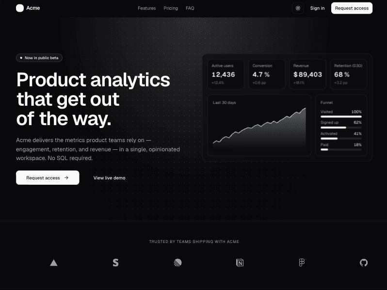 SaaS Landing cover