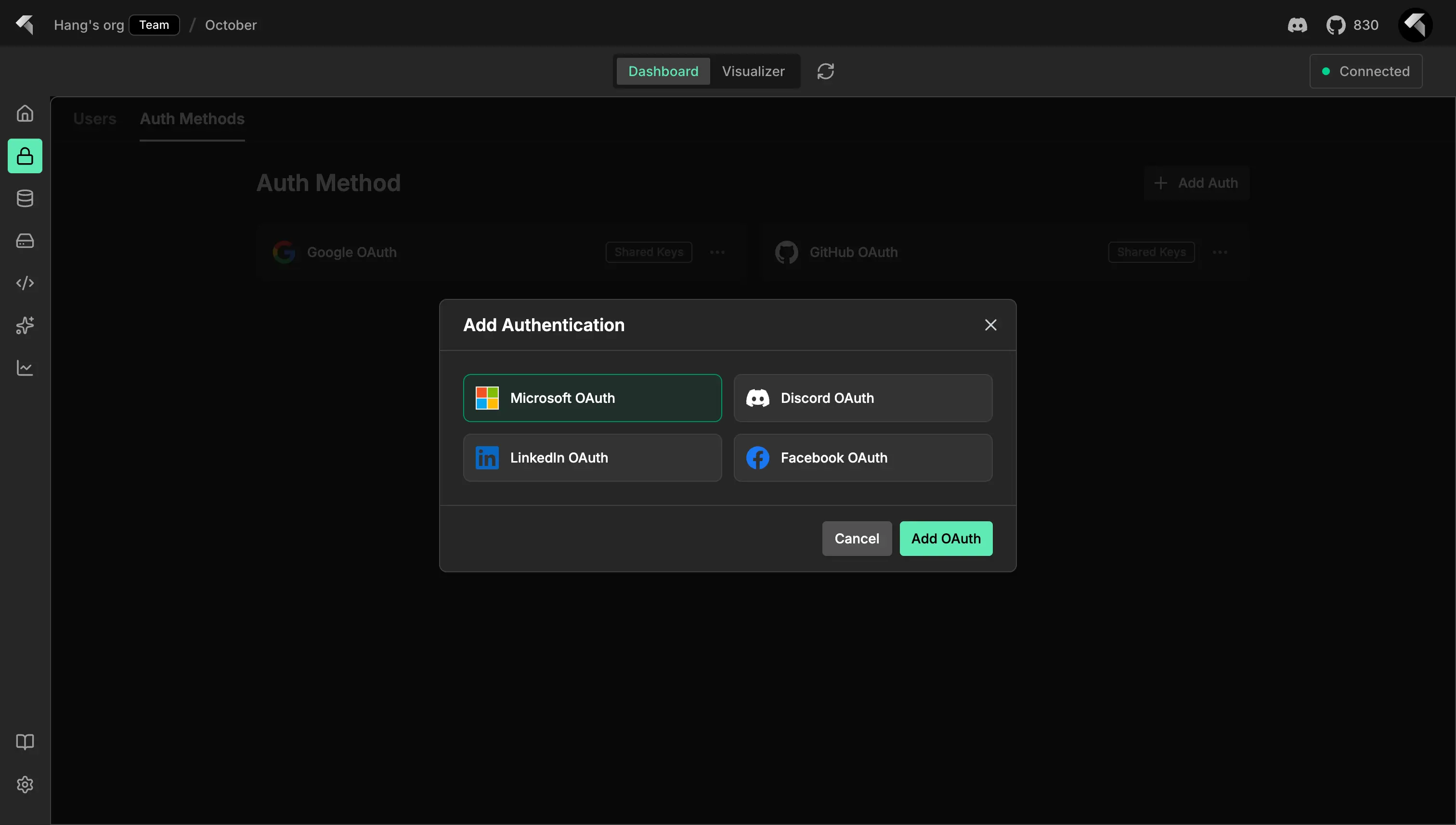 InsForge Oauth Providers List