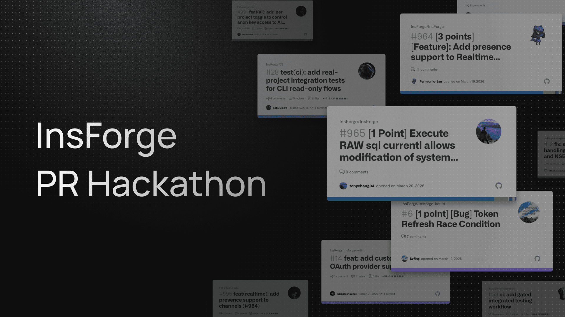 InsForge PR Hackathon LW1